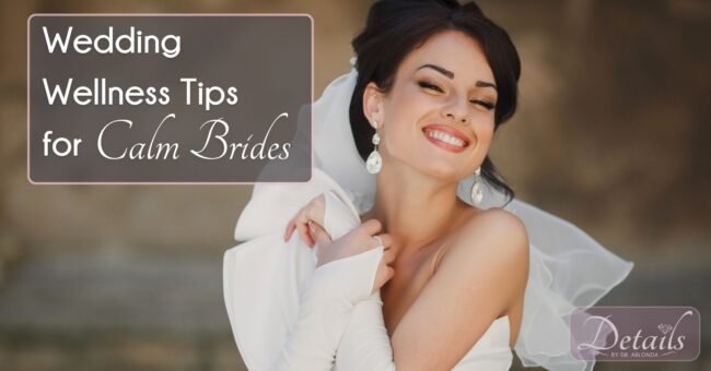 The Calm Bride A bride is all smiles on her big day as she follows these wedding wellness tips.